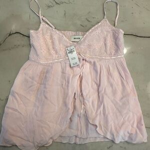 Hollister Light Pink Lace Cami Top